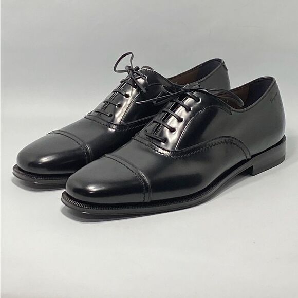 Salvatore Ferragamo Men's Seul Leather Oxford Shoes size 7.5E - Picture 1 of 12